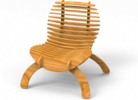 Деревянный стул с ножками